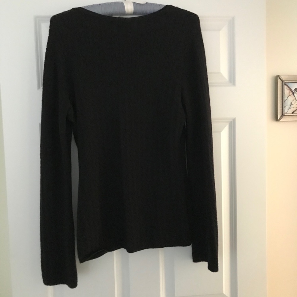 OLIVER BY VALENTINO BLACK CABLE DESIGN SWEATER